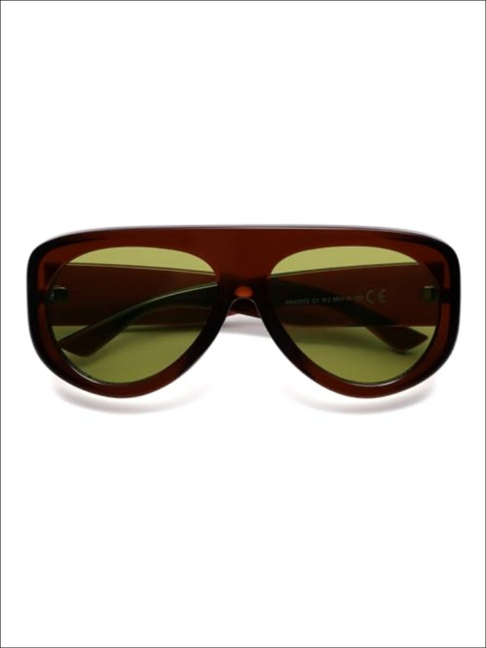Oversized Aviator Sunglasses UV Protection Retro 90s Wrap Around Shades